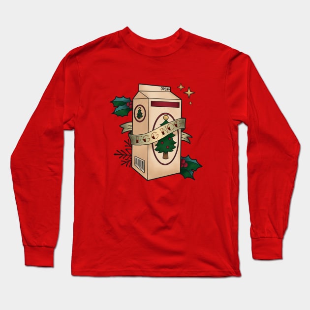 Egg to the Nog Long Sleeve T-Shirt by Owllee Designs